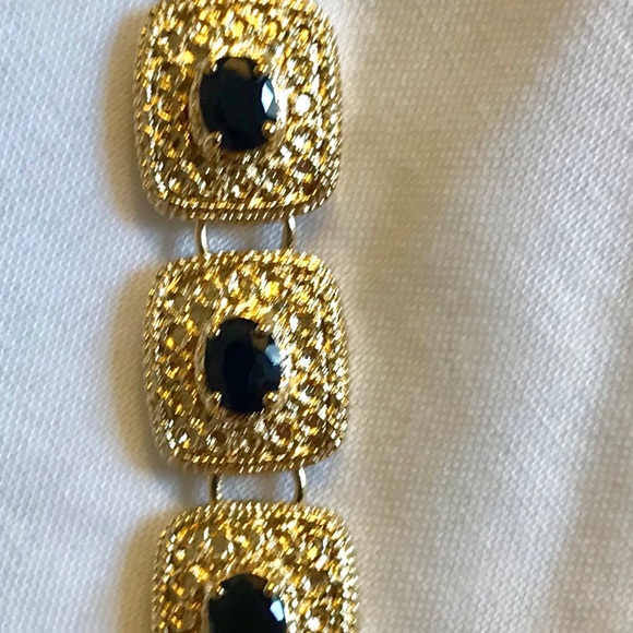 7.0 TVW sapphire bracelet w/ 18-karat yellow gold - Picture 6 of 8